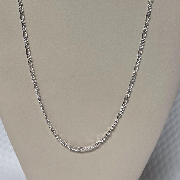 Sterling Silver Light Figaro 16"