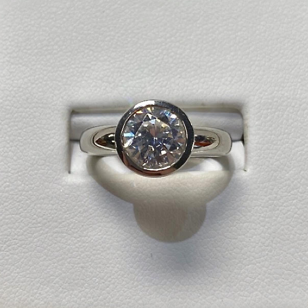 Silver Cubic Ring Size 8