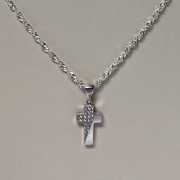 Silver Chain 18" & Cross