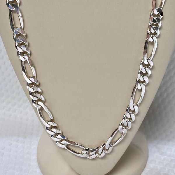 Sterling Silver Figaro 18"