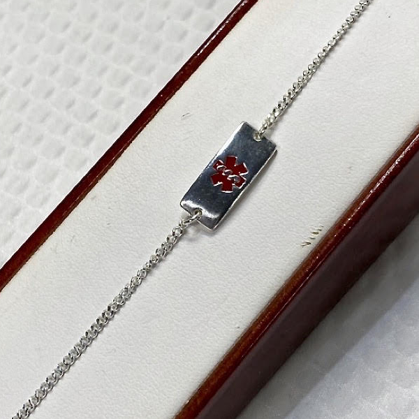 Silver Ladies Medical Alert Bracelet
