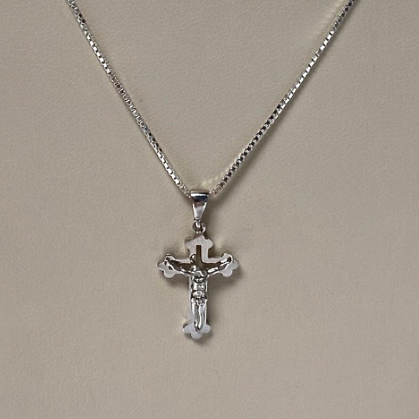 Silver Chain 18" & Crucifix