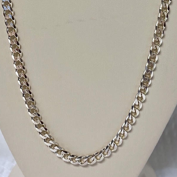 Sterling Silver Curb 18"