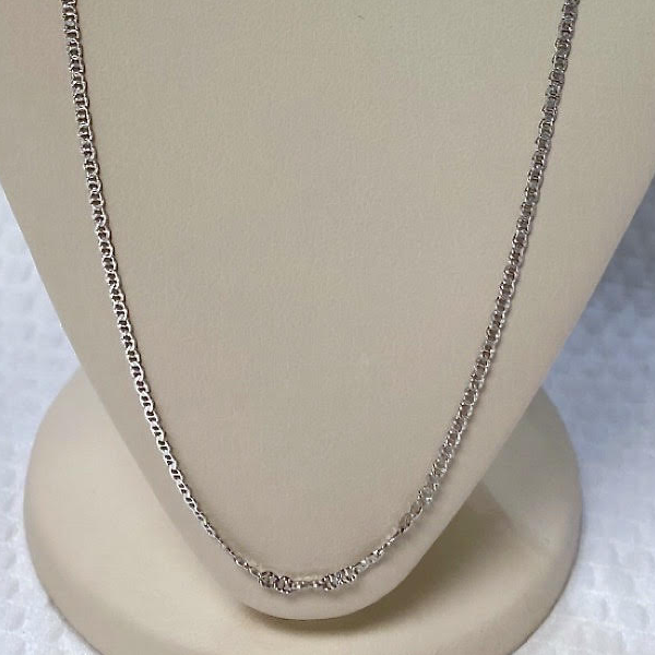 White Gold 10kt. Diamond Cut Gucci Link 20"