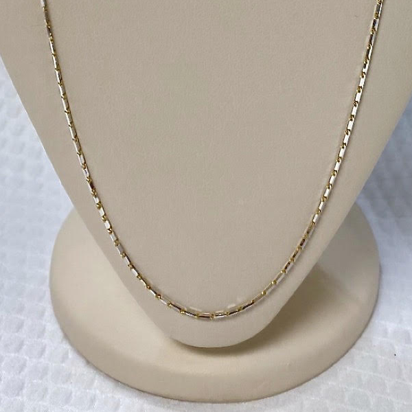 Yellow & White Gold 10kt. Round Solid Link 20"