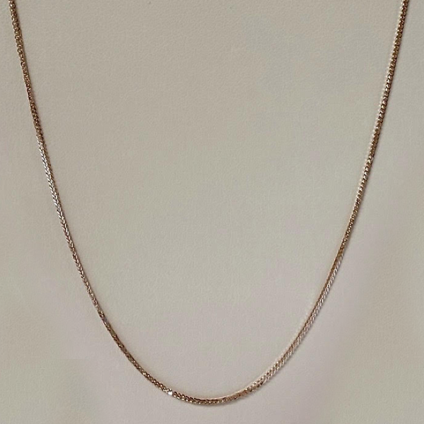 Rose & White Gold 10kt. Wheat 18"
