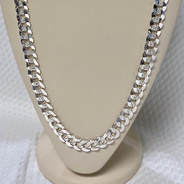 Sterling Silver Diamond Cut Curb 20"