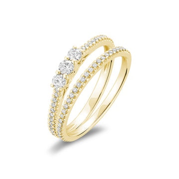 10kt Yellow Gold Diamond Wedding Set .40cttw