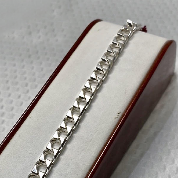 Sterling Silver Square Link Bracelet