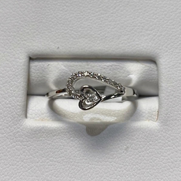 White Gold 10kt. Diamond 0.10ct