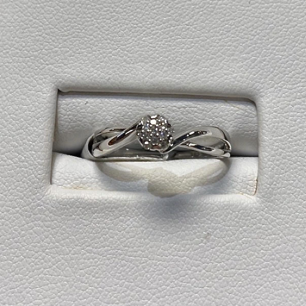 White Gold 10kt. Diamond Cluster 0.10ct