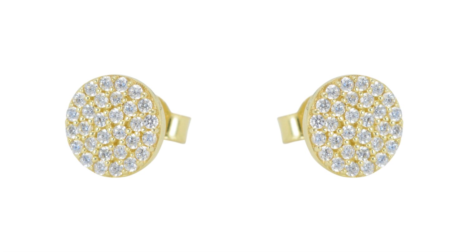10kt Yellow Gold Cubic Studs