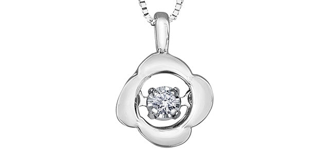 10kt White Gold Diamond Pulse Pendant