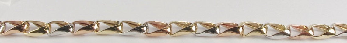 10kt tri-colour bracelet