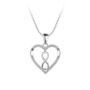 Sterling Silver Cubic Heart Pendant