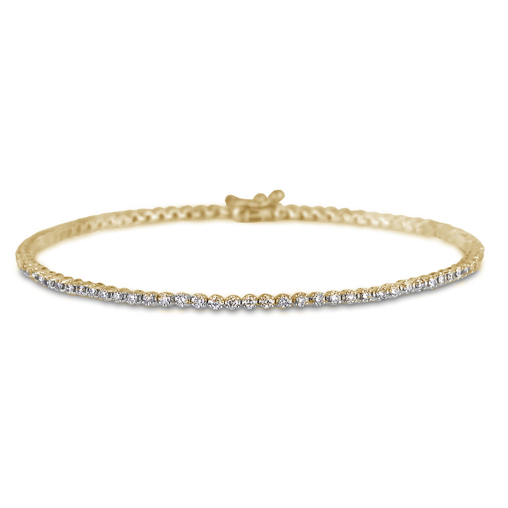 10kt Yellow Gold .72cttw Canadian Diamond Tennis Bracelet