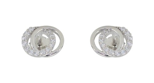 10kt White Gold Cubic Studs