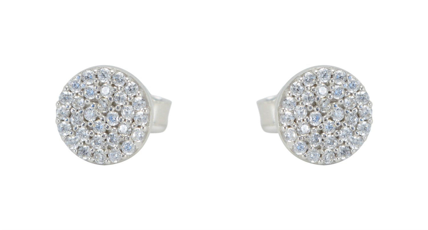 10kt White Gold Cubic Studs