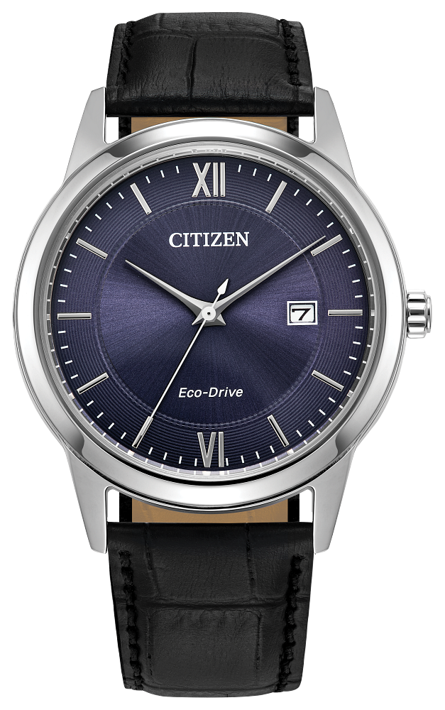 men's citizen eco-drive with leather bracelet