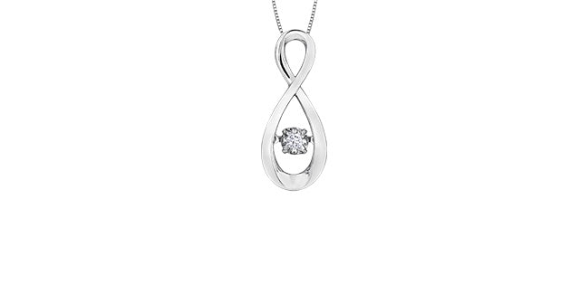 10kt White Gold Diamond Pulse Pendant
