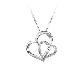 Silver & Cubic Heart Pendant