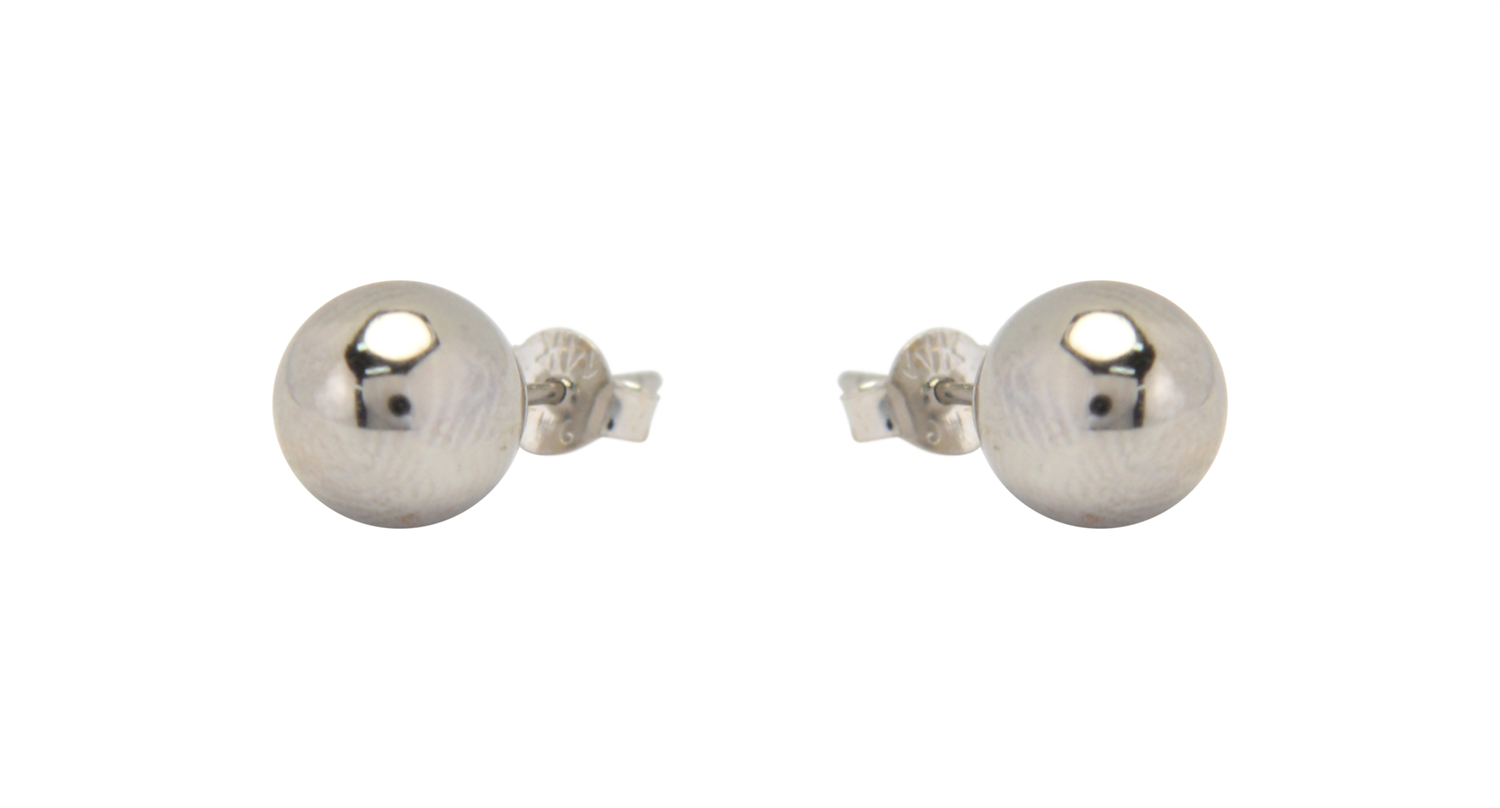 14kt White Gold Studs 5mm