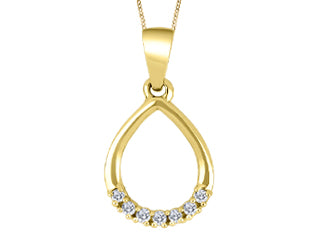 10kt yellow gold diamond pendant