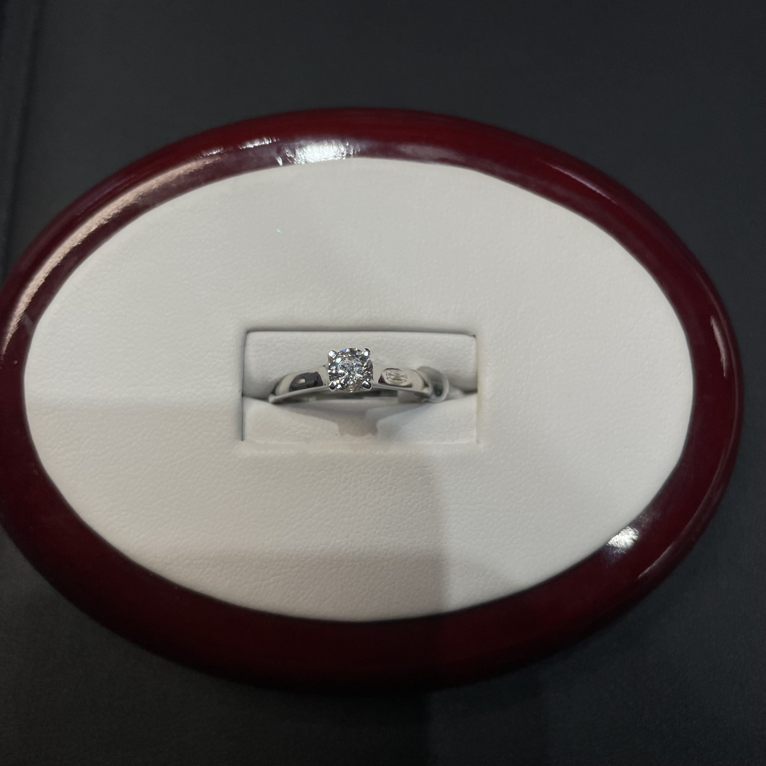 14kt white gold .50ct solitaire engagement ring