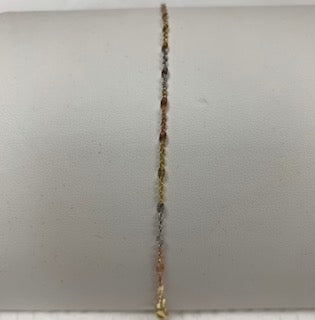 Rose,White&Yellow Gold 10kt Bracelet
