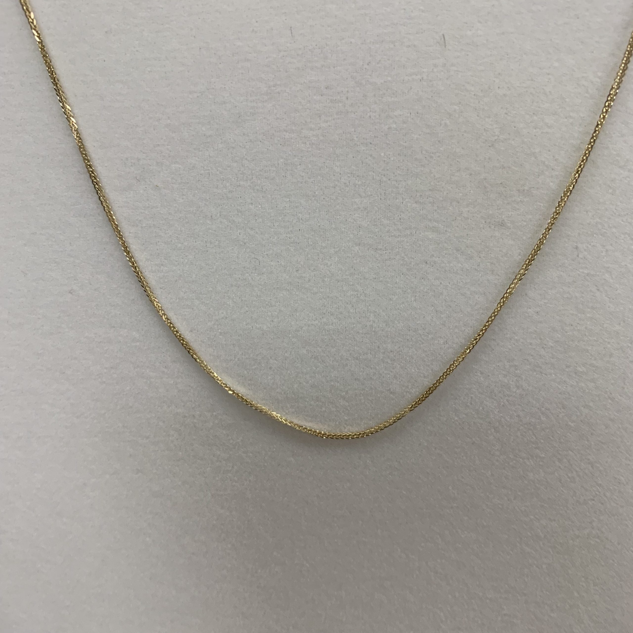10kt Yellow Gold Wheat Chain 14"
