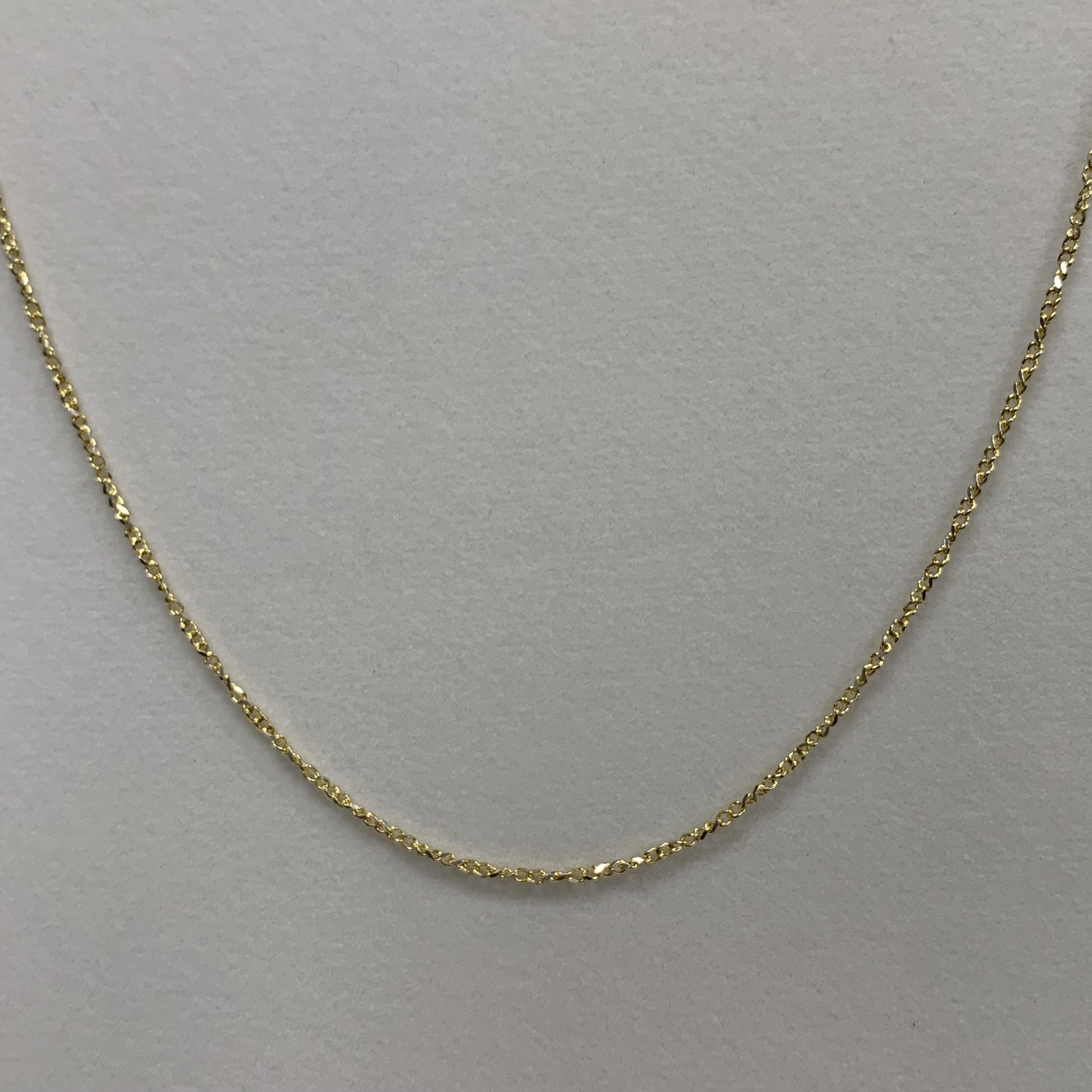 10kt Yellow Gold Twisted Curb Chain 20"