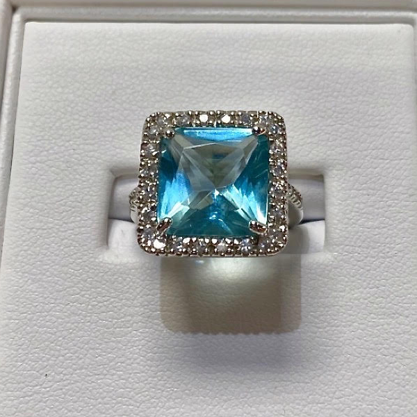 Silver Cubic Ring Size 5.5