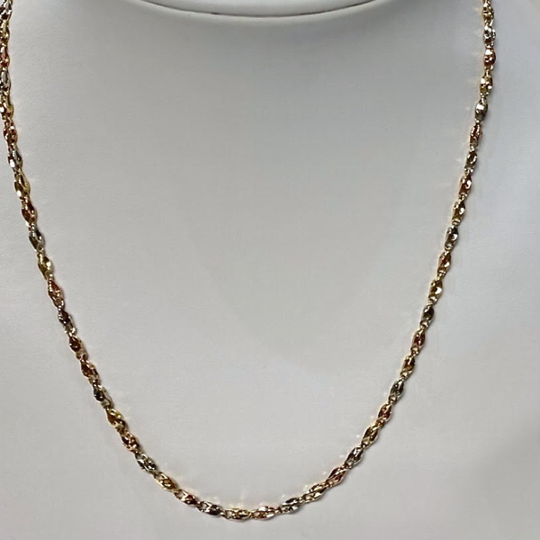 Rose, White & Yellow Gold 10kt. 20" Queen Fisher
