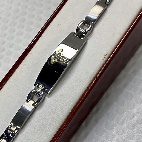 Stainless & Gold Ladies Medical Alert Bracelet