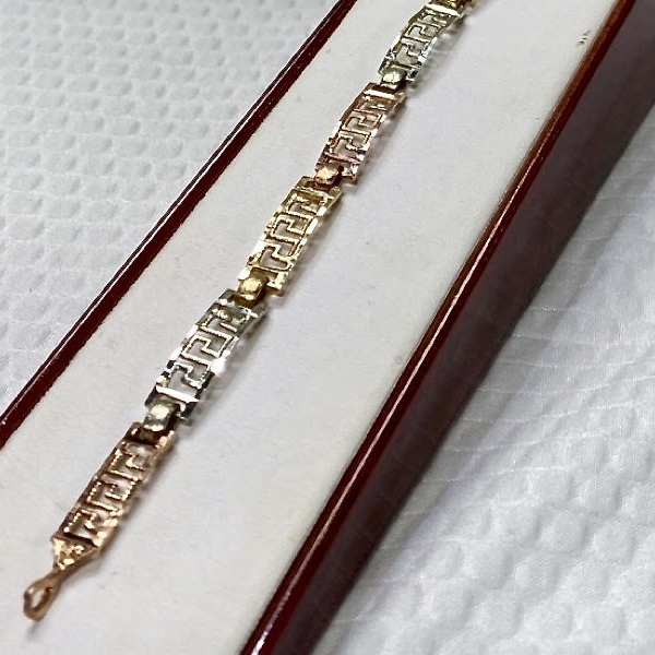 Rose, White & Yellow Gold 10kt. Bracelet