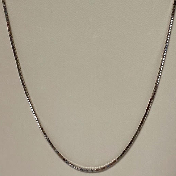 White Gold 10kt. Heavy Box 16"