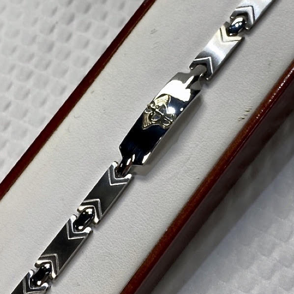 Stainless & Gold Ladies Medical Alert Bracelet