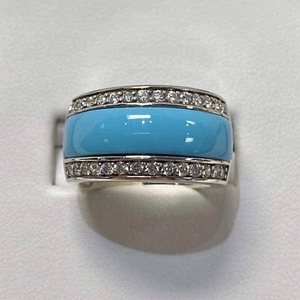 Silver Cubic Ring Size 6.75