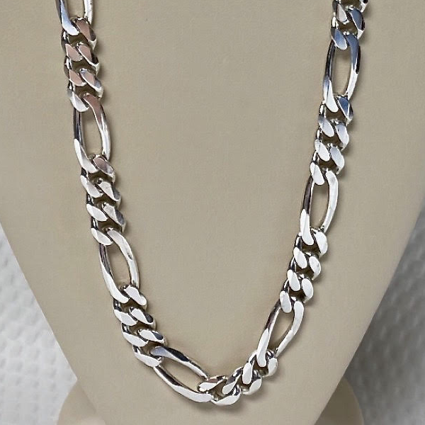 Sterling Silver Figaro 18"