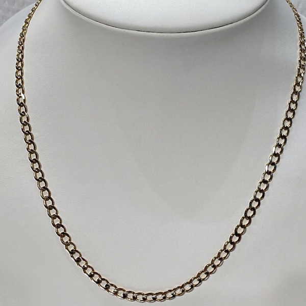 10kt yellow Gold 20" curb