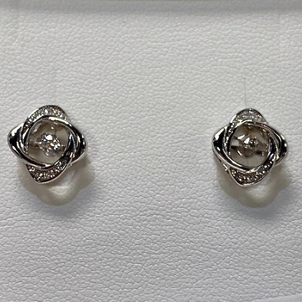 Silver Cubic Pulse Studs
