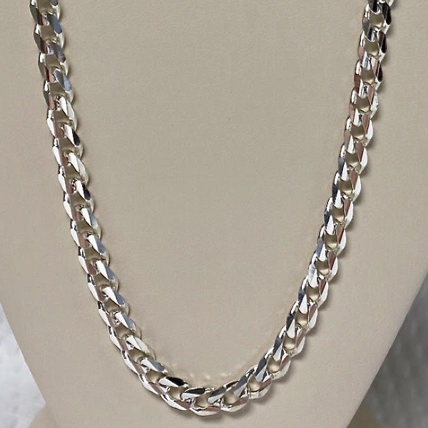 Sterling Silver Curb 18"