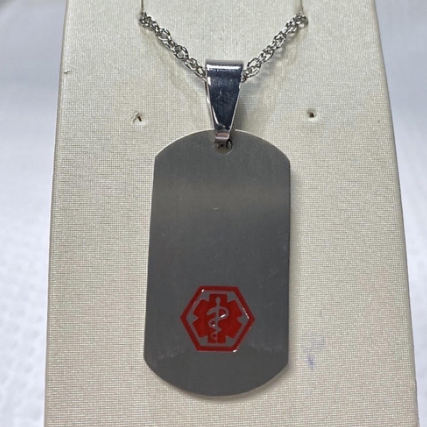 Men's Titanium Medical Alert Pendant