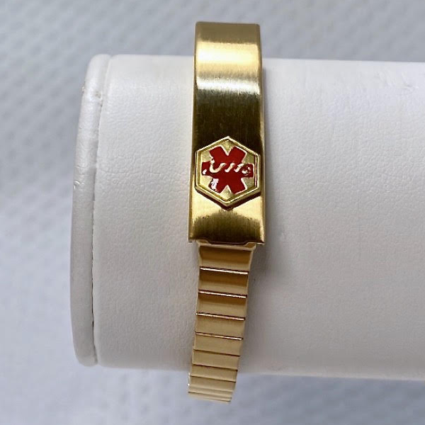 Stainless Ladies Medical Alert Expansion Bracelet