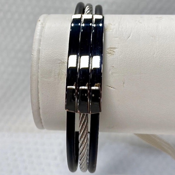 Stainless & Rubber Bracelet