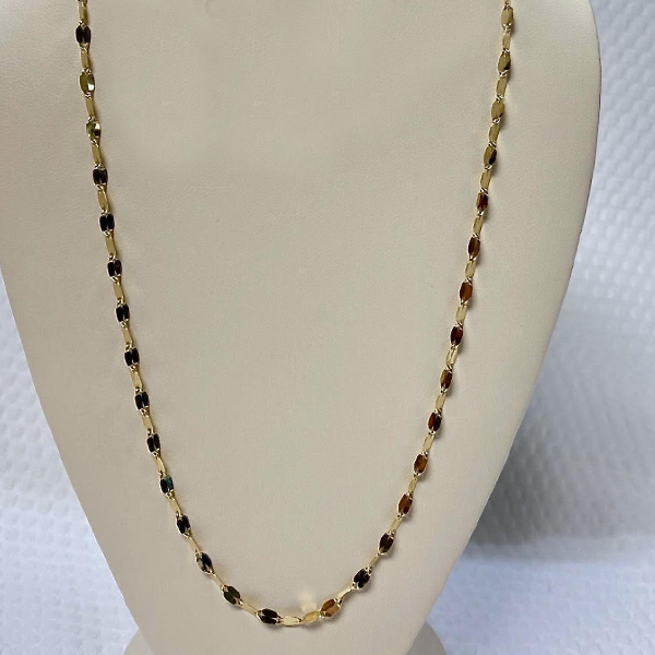 Yellow Gold 10kt. Mirror Link 18"