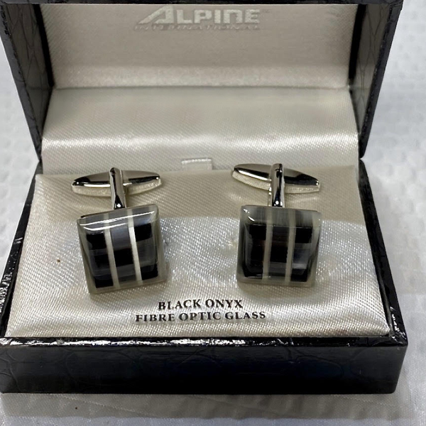 Black Onyx Stainless Cufflinks