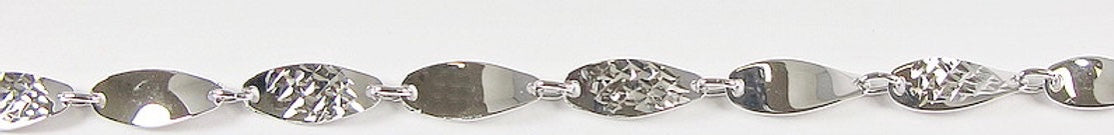 10kt white gold diamond cut bracelet