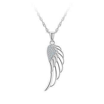 Sterling Silver Cubic Angel Wing Pendant
