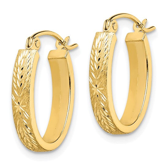 10kt yellow gold hoops